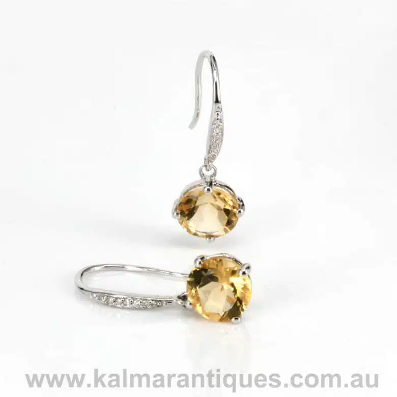 citrine-and-diamond-earring