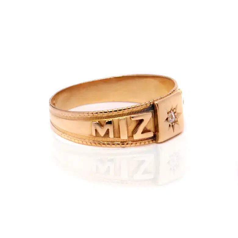 diamond mizpah ring ES7533 1