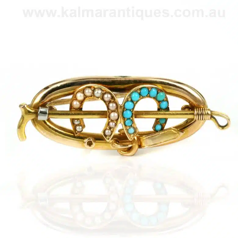 Antique horseshoe brooch