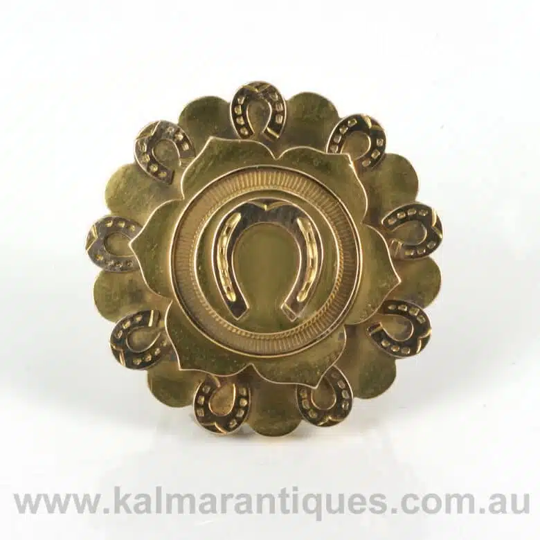 Antique horseshoe brooch