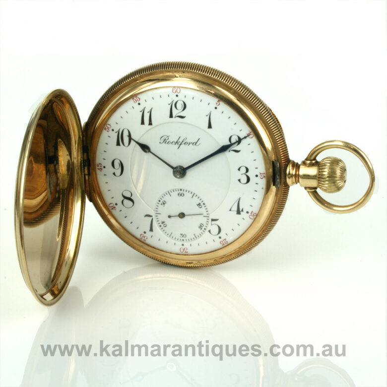 14ct solid gold Rockford pocket watch made in 1908rockford-pocket-watch-w514-