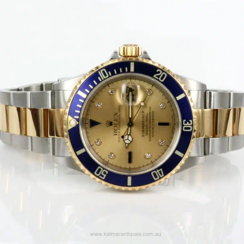 1998 Rolex Submariner "Serti" dial model 16613