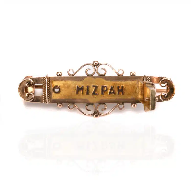 Antique secret Mizpah brooch