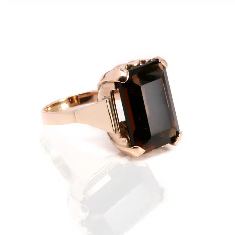 1940's era Retro smoky quartz ring