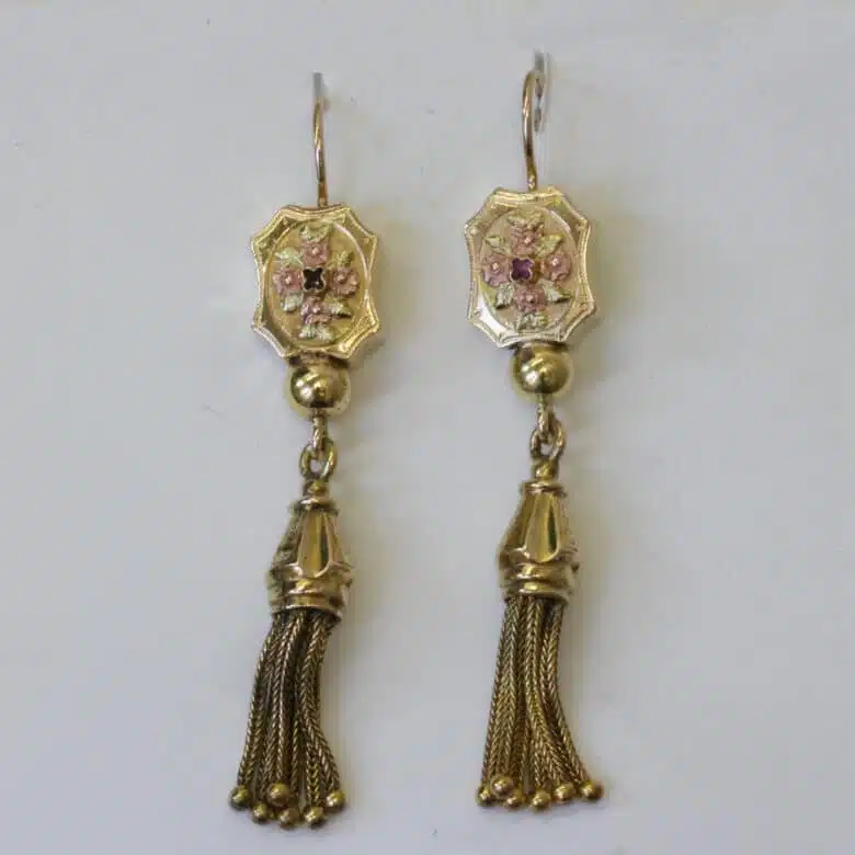 Stunning antique tassel earrings