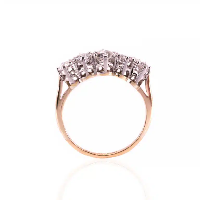 5 stone Art Deco diamond engagement ring