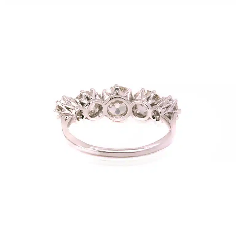 Art Deco mine cut diamond engagement ring