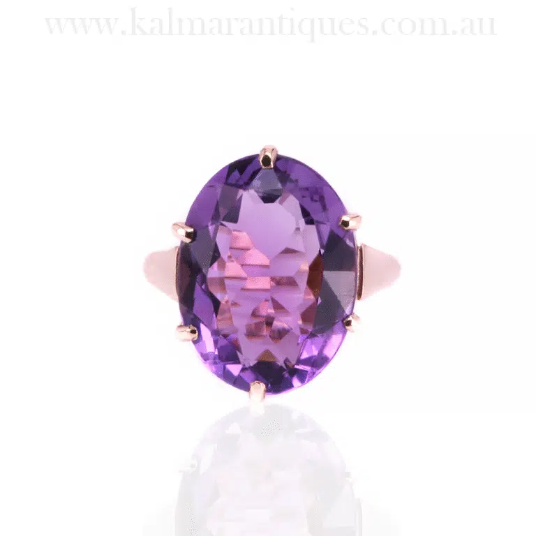 Exquisite Vintage Amethyst Ring from 1977