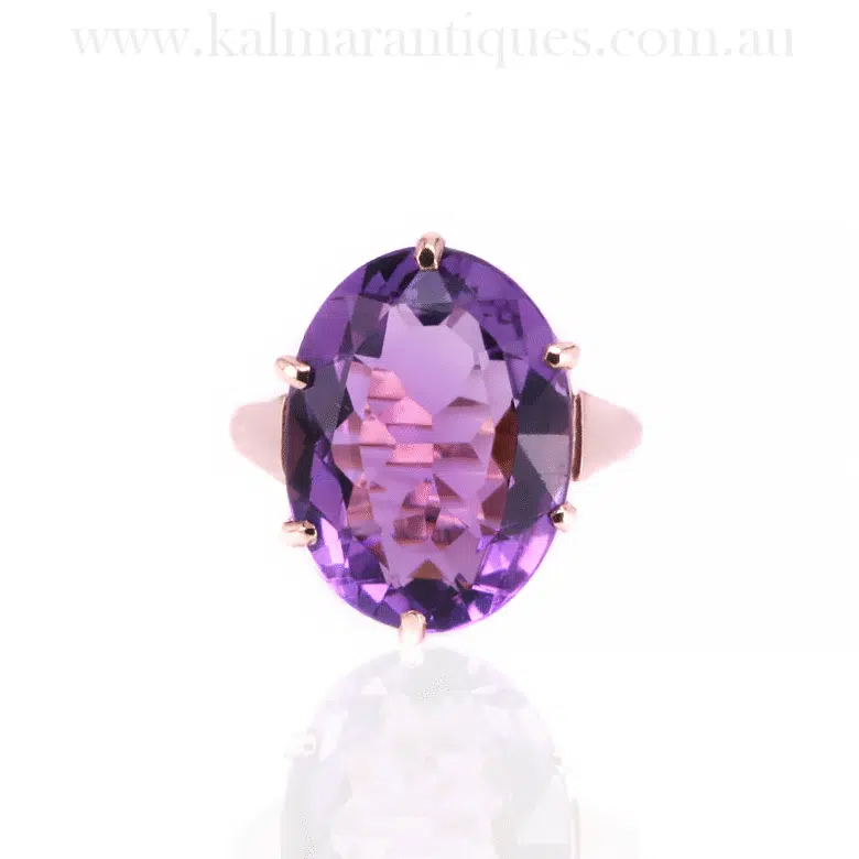 Exquisite Vintage Amethyst Ring from 1977