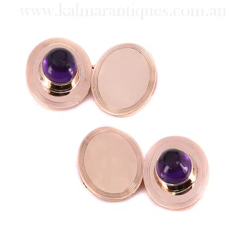 Vintage amethyst cufflinks