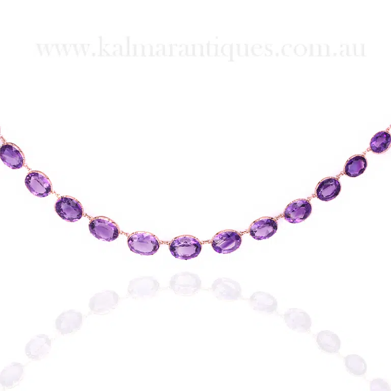 Antique amethyst necklace