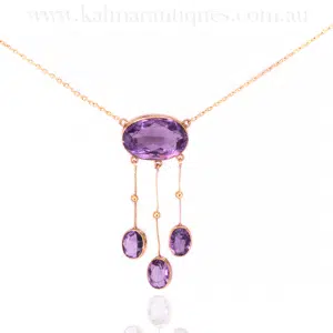 Antique amethyst necklace