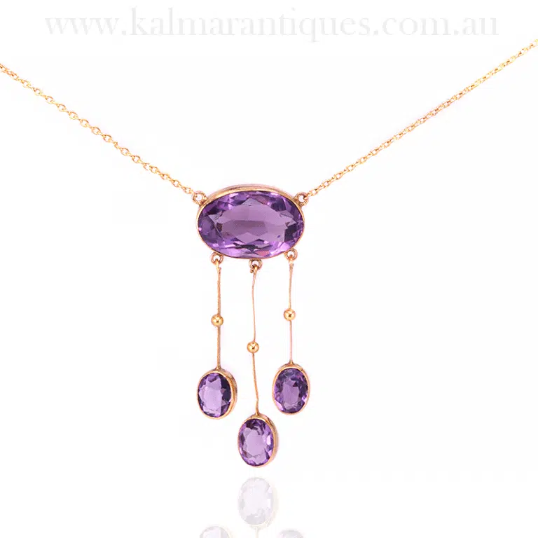 Antique amethyst necklace