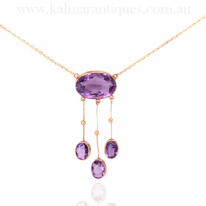 Antique amethyst necklace