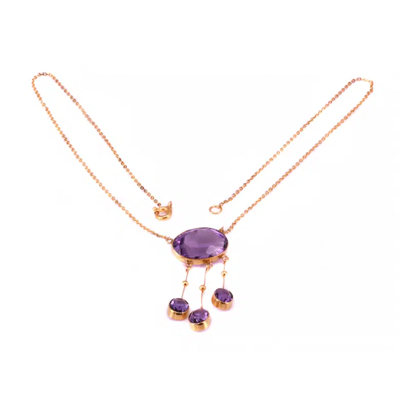 Antique amethyst necklace