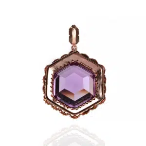 Antique amethyst and pearl pendant
