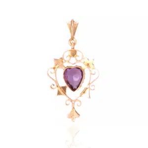 Antique amethyst and pearl pendant by Willis