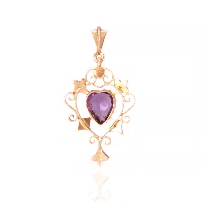 Antique amethyst and pearl pendant by Willis