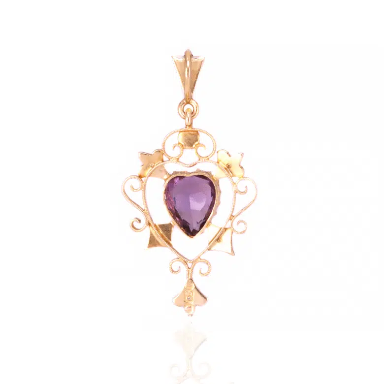 Antique amethyst and pearl pendant by Willis