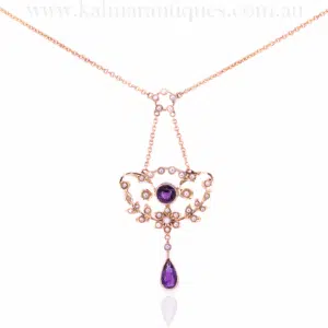 amethyst and pearl necklace