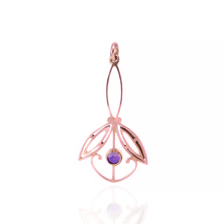 Elegant antique amethyst pendant