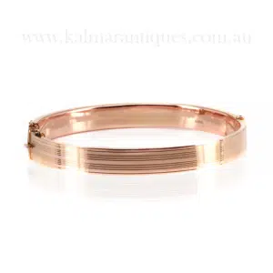 Antique rose gold bangle