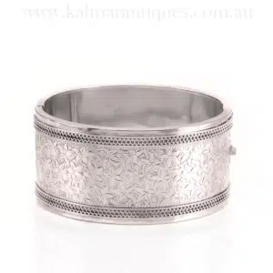 Hand engraved Victorian era bangle