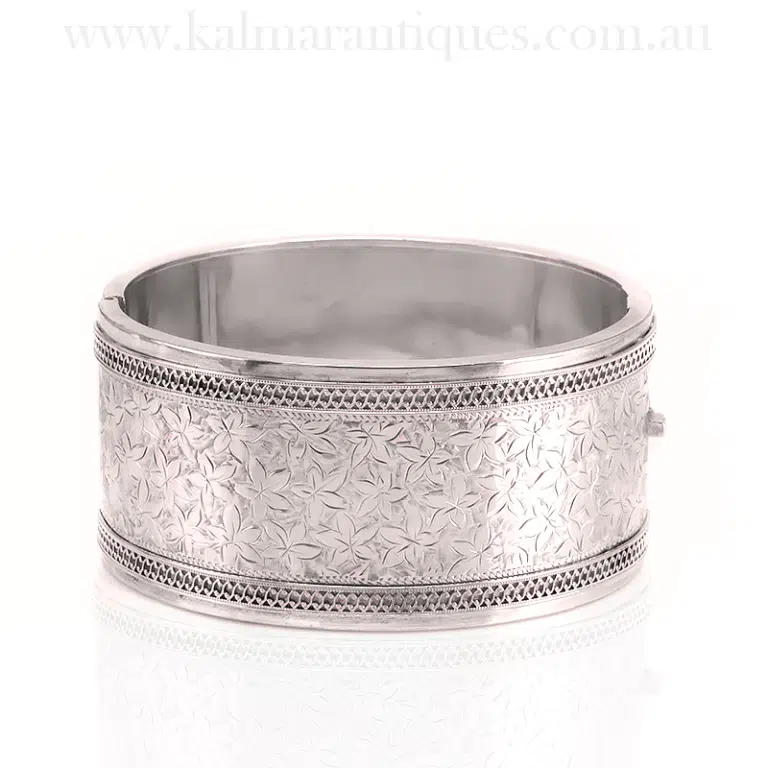 Hand engraved Victorian era bangle