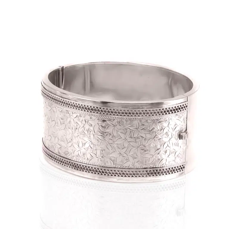 Hand engraved Victorian era bangle