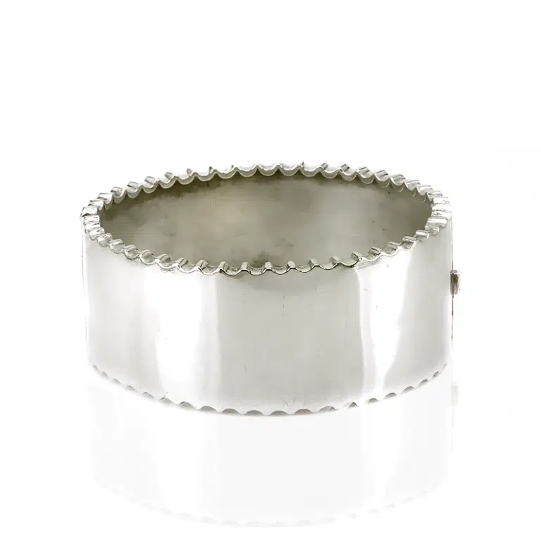 Antique silver and gold bangle