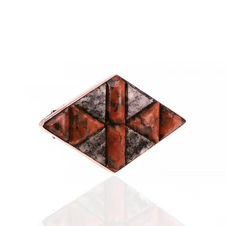 Antique jasper brooch