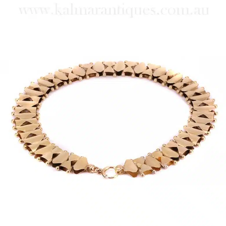 Antique 15 carat gold collar from the Victorian era