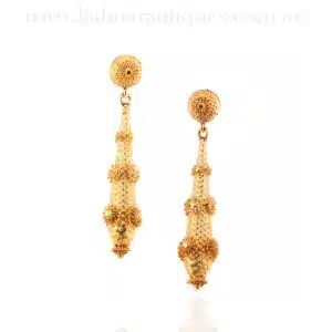 18 carat gold antique Etruscan earrings