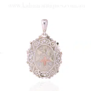 Antique silver and gold locket
