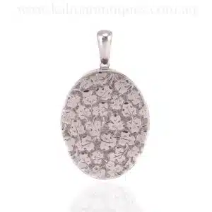 Hand engraved antique locket with ivies