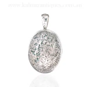 Hand engraved locket from the Victorian era