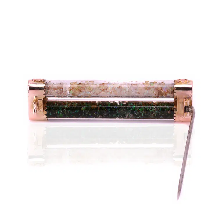 Antique double opal brooch