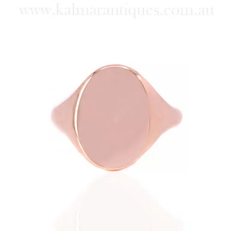 Antique oval signet ring