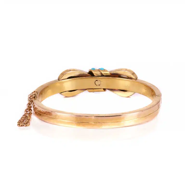 Antique turquoise and pearl bangle from the 1890's