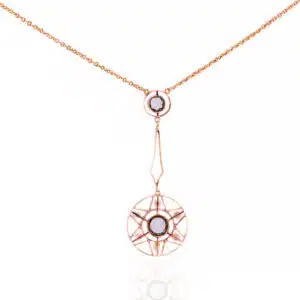 Edwardian aquamarine and pearl necklace
