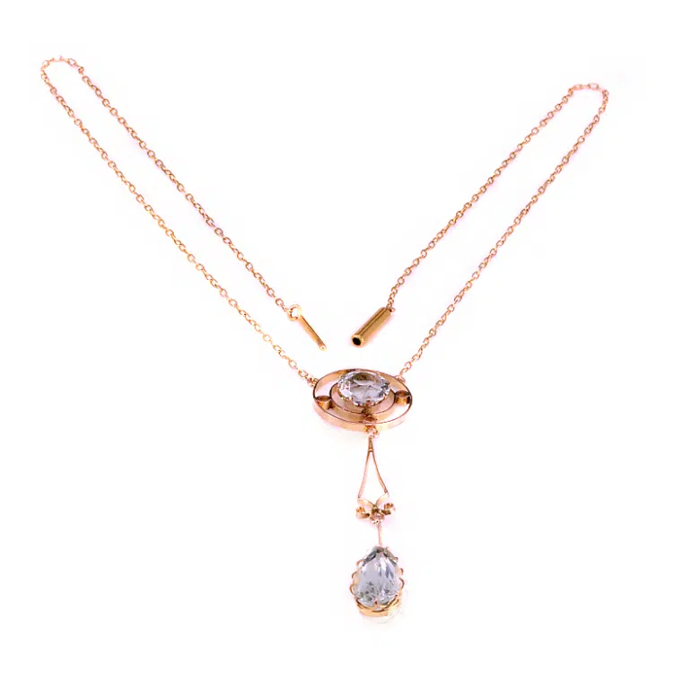 Antique aquamarine necklace