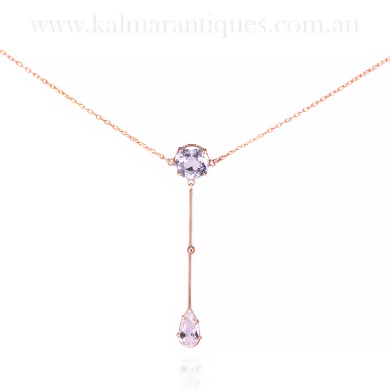 Antique aquamarine necklace