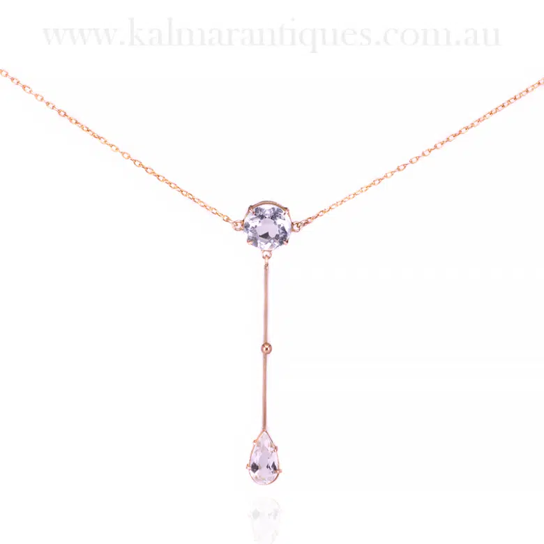 Antique aquamarine necklace