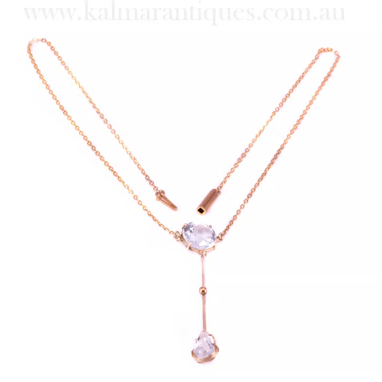 Antique aquamarine necklace made by Wendt