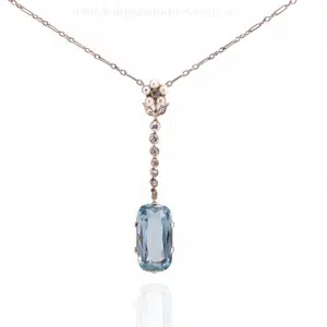 Aquamarine Art Deco necklace