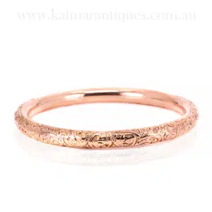 Antique engraved arm bangle