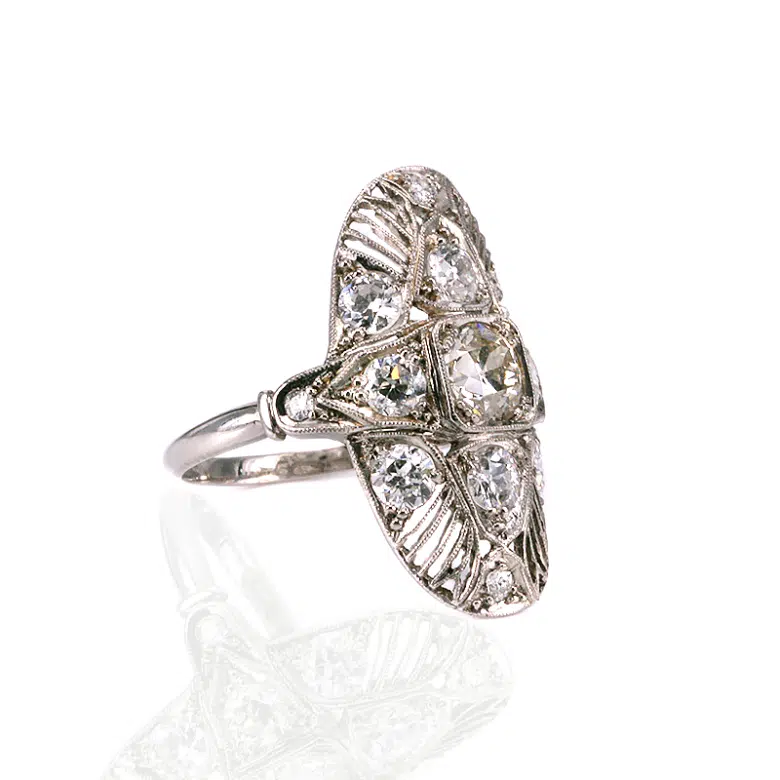 Art Deco diamond engagement ring