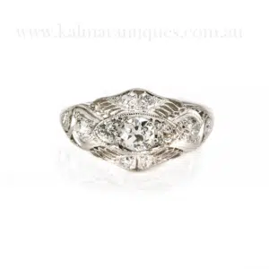 Art Deco diamond engagement ring