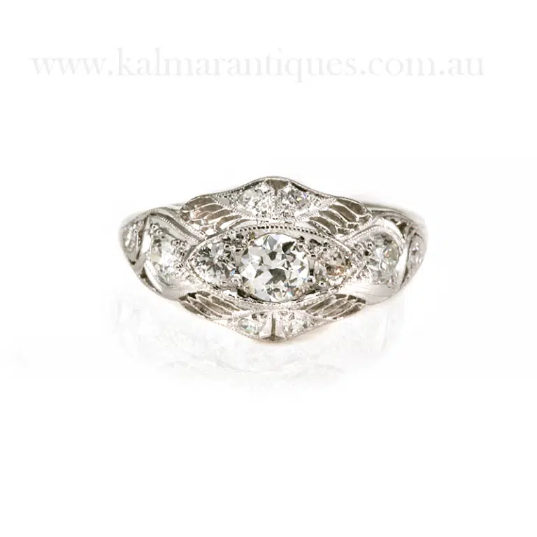 Art Deco diamond engagement ring