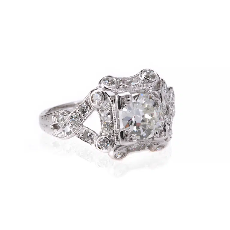 Art Deco diamond engagement ring